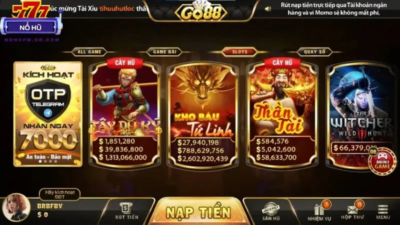 Go88 app nổ hũ uy tín, bảo mật cao 